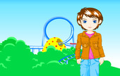 Game-boy-in-a-kleita-atrakciju-parka