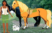 Berpakaian-dalam-permainan-dengan-ranch-kuda