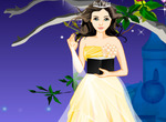 Kjole-med-en-runde-prinsesse-dressing